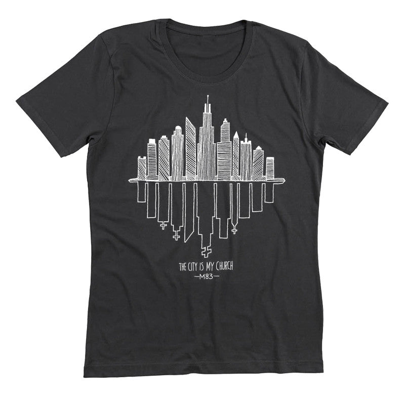City Is My Church Black T-Shirt